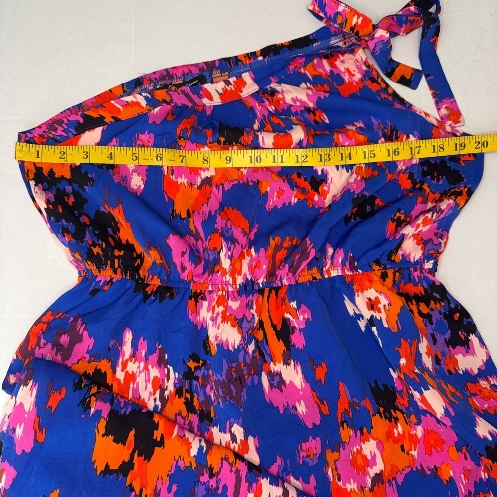 Pretty Garden Floral Maxi Dress in Blue and Red Size Large I#107 - Picture 11 of 12